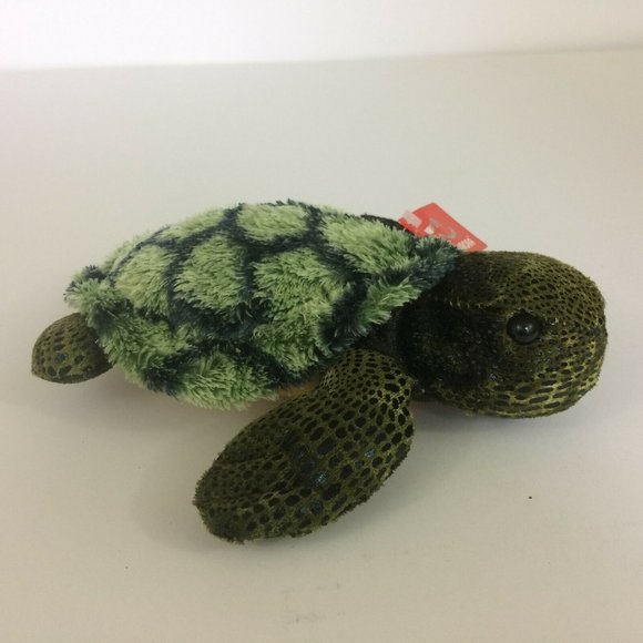 Aurora Splish Splash Green Sea Turtle Plush Mini Flopsie Stuffed Animal Toy 7" - Picture 2 of 12
